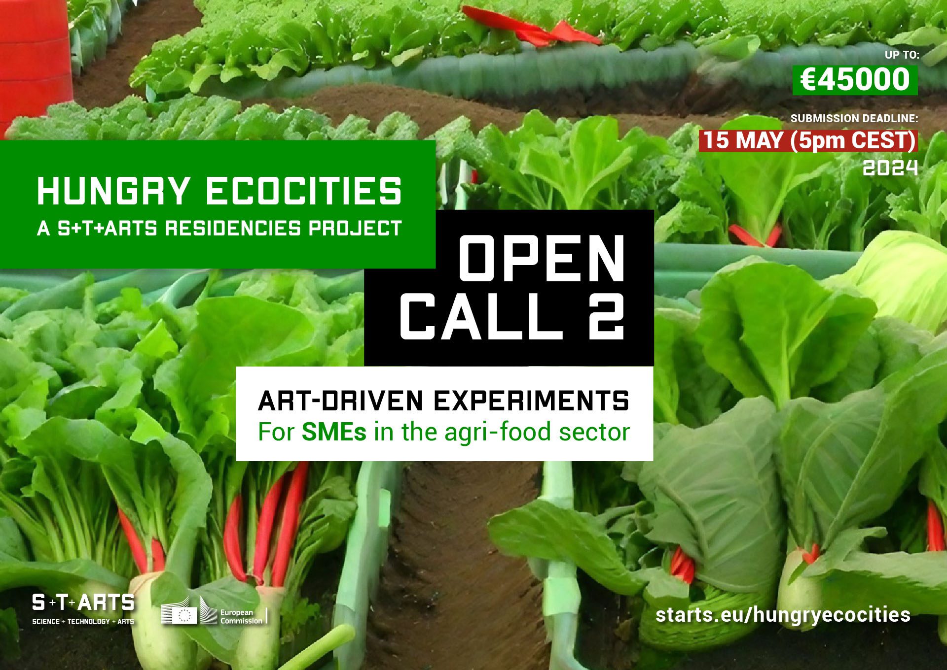 S+T+ARTS Hungry Ecocities ● 2nd Open Call for SMEs in the agri-food sector